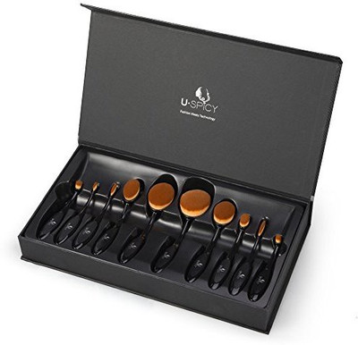 

Uspicy Makeup Brush Set Professional 10 Pieces Oval Brushes(Pack of 10)