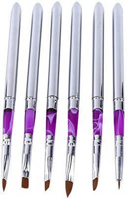 

Yosoo Nail Pen Brush Nylon Hair Manicure Acrylic Uv Builder 3D Liner Detailing Drawing Tools(Pack of 6)