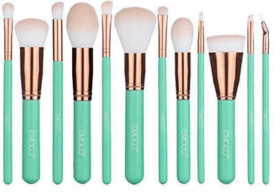 

Emocci Makeup Brush Set Soft Synthetic Bristles Make Up Powder Blush Contour Eyeshadow Lip Foundation Brushes Kit With Cosmetics Bag(Pack of 12)