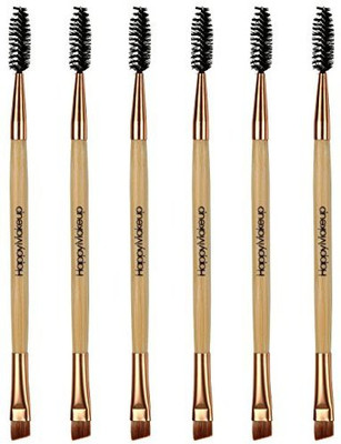 

Ccbeauty 6Packs Double Ended Spoolie And Angled Eyebrow Brushes Set Makup Kit Comb For Application Of Brow Powders Waxes Gels Blends(Pack of 6)