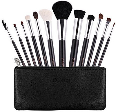 

Ducare 12 Piece Makeup Brushes Set Goat Pony Hair Professional With Leather Bags(Pack of 12)