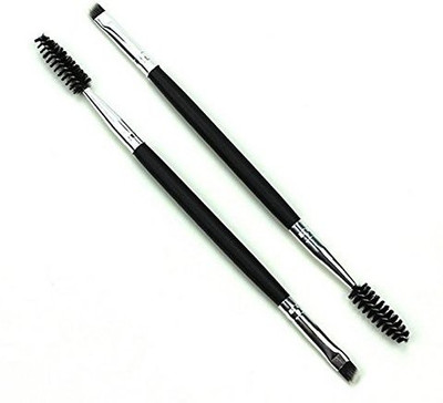 

Merssavo Black 12 5Cm Double Handed Makeup Brushes 2 In 1 Eyelash Brush Eyebrow Brushs Cosmetic Tool For Xmas Gift(Pack of 2)