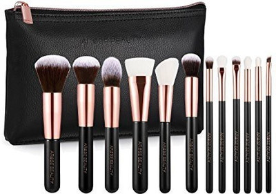 

Arose Beauty Rose Gold Luxury Brush Set Vintage 12Pc Makeup Face Eye Essentials Handcrafted Ultra Soft And Dense(Pack of 12)