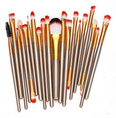 

Hunputa 20 Pcs Makeup Brush Set Tools Make Up Toiletry Kit Wool(Pack of 20)