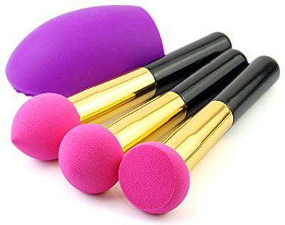 

Chop Mall 3Pcs Makeup Lollipop Brush Liquid Cream Foundation Applicator Concealer Sponge Puff And 1Pcs Cleaner Egg Scrubber For Women Cosmetic Tools(Pack of 3)