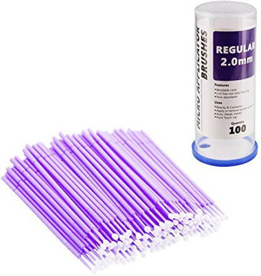 

Tcp Global Eyelash Extension Micro Brushes 100 Medium 2 0 Mm Tip Size Purple Disposable Brush Applicators Apply Makeup Paint Touch Up(Pack of 100)