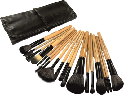 

L'Rivara 18 Piece Makeup Brush Set with PU Leather Case LR-116 ( Bamboo)(Pack of 1)