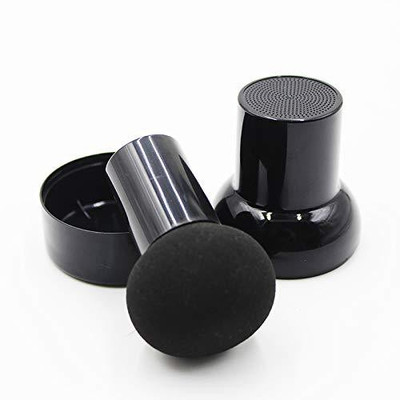 

Sancan Set Of 2 Black Face Powder Makeup Portable Blush Brush Scattered Blending Sponge Puff Beauty Blender With Cover For Travel Or On The Go(Pack of 2)