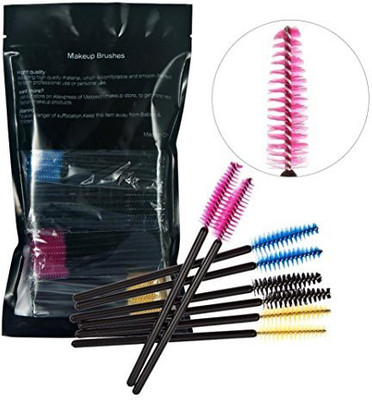 

Sandistore Makeup Brush 200Pcs Lot Make Up Pink Synthetic Fiber One Off Disposable Eyelash Mascara Applicator Wand(Pack of 200)