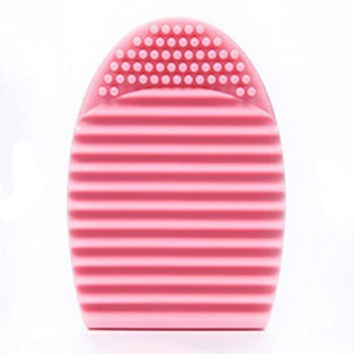 

Scrub Shell Makeup Silicone Brush Cleaner Scrubber Tool Foundation Cosmetic Cleaning Washing Glove Cleansing Face Treatment Brushegg 5 Colors Pink(Pack of 1)