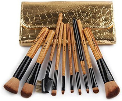 

Alice Makeup Brush Set Cosmetics Foundation Eyeliner Face Powder Kit Gold10Pcs(Pack of 10)
