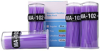 

Flyitem 400 Pcs Purple Professional Ultrafine Disposable Micro Mascara Applicator Brush(Pack of 400)