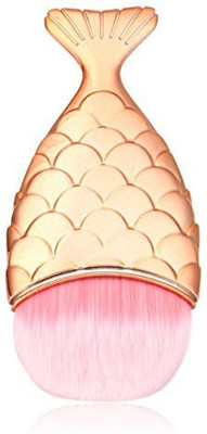 

Dreaman New Mermaid Fish Scale Makeup Fishtail Bottom Powder Blusher Cosmetic Brush Rose Gold(Pack of 1)