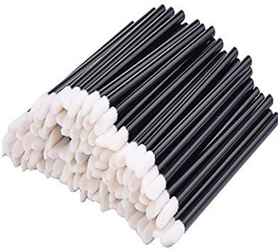 

Erioctry Disposable Makeup Lip Brush Lipstick Gloss Wands Applicator Perfect Make Up Tool Black(Pack of 50)
