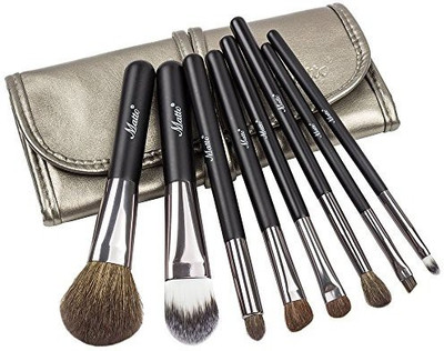 

Matto Travel Makeup Brush Set 8Piece Brushes With Pouch Bag(Pack of 8)