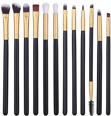 

Btyms Professional Makeup Eyes Brush Set Full 12Pcs Beauty Brushes Cosmetics Eyeliner Eyeshadow Concealer Blending For Essential Eye(Pack of 12)