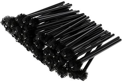 

Sunnimix New 50Pcs Soft Hair Disposable Mascara Wands Eyelash Brushes Eye Brow Lash Extention Eyebrow Brush Kits Black(Pack of 500)