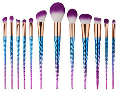 

Overmal 12Pcs Make Up Foundation Eyebrow Eyeliner Blush Cosmetic Concealer Brushes(Pack of 12)
