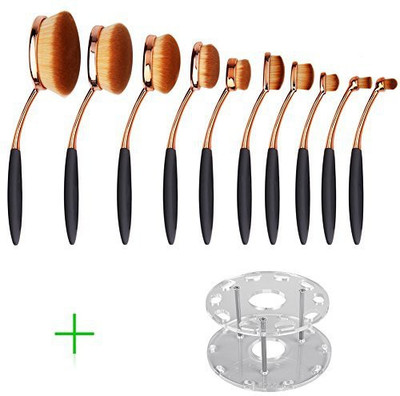 

Dscbeauty Professional 10 Pcs Oval Makeup Brush Set Toothbrush Kit Foundation(Pack of 10)