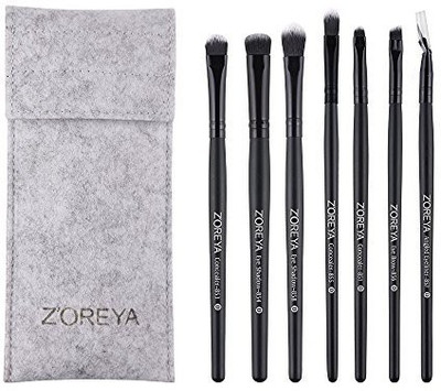 

Zoreya Makeup Brush Set 7 Pieces Professional Brushes Essential Cosmetics With Case (Pack of 7)