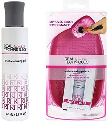 

Real Techniques Brush Cleansing Palette With Gel Cleaner Set(Pack of 2)
