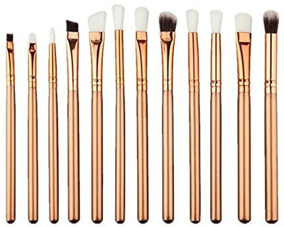 

Start 12 Pcs Sets Gold Makeup Brushes Set For Eye Shadow Foundation Eyebrow Lip Brush(Pack of 12)