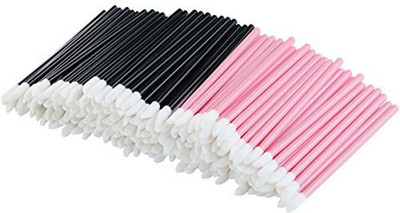 

Scivokaval 200Pcs Disposable Lip Brush Lipstick Gloss Wands Applicator Multi Color Kits Black And Pink(Pack of 200)