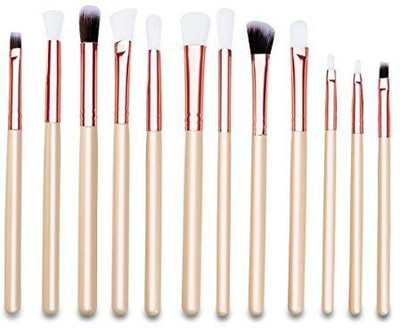 

Winomo Makeup Eye Brush Set 12Pcs Professional Cosmetics Brushes For Eyebrow Eyeshadow Eyeliner Blending Crease Kit(Pack of 12)