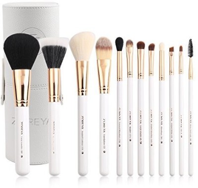 

Zoreya Travel Makeup Brush Set White 12Pcs Brushes Premium Synthetic Hair(Pack of 12)