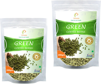 

Vihado Pure Organic Arabica Green Coffee Beans / 2 Pack of 200g (Total 400g) Instant Coffee 400 g(Pack of 2, Green Coffee Flavoured)