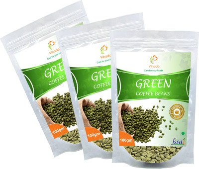 

Vihado Premium Green Coffee Beans / 100% Pure & Natural / 3 Pack of 100g (Total 300g) Instant Coffee 300 g(Pack of 3)