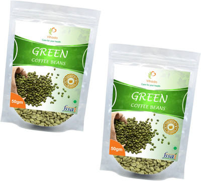 

vihado 100% Pure & Natural Green Coffee Beans for Weight Loss / 2 Packet of 50g (Total 100g) Instant Coffee 100 g(Pack of 2, Green Coffee Flavoured)