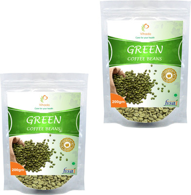 

Vihado Premium Green Coffee Beans / 100% Pure & Natural Helps In Losing Weight / 2 Pack of 200g (Total 400g) Instant Coffee 400 g(Pack of 2, Green Coffee Flavoured)
