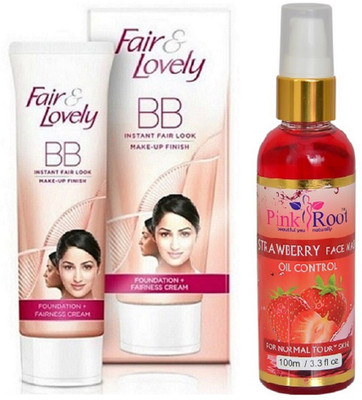 

Pink Root Strawberry Face Wash 100ml WITH Fair & Lovely BB Cream 40gm(Set of 2)