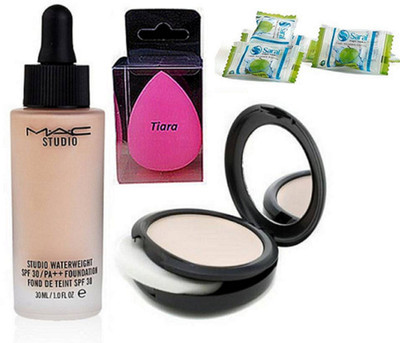 

tiara Sponge Puff , Two Way Compact , Studio Waterweight Foundation , Magic Napkn Pack Of 4(Set of 7)