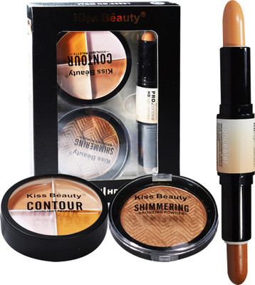 

Kiss Beauty Face 3in1 Contour Kit 23001C Concealer(Multicolor)