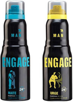 

Engage Mate & Urge Deodorant Spray - For Men(330 ml, Pack of 2)