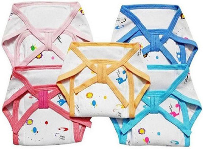 

InEffable Langot Nappies Washable Cloth Diapers for New Born Baby 0-3 Months - New Born(5 Pieces)