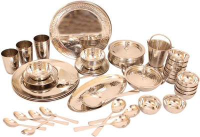 

IndianArtVilla Steel Dinner Set of 52 Pieces Pack of 52 Dinner Set(Steel)