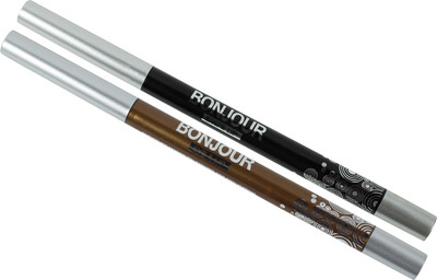 

Bonjour Copper Brown & Black 2-in-1 Lip Liner/Eye Liner For Women 20 g(Copper Brown & Black)