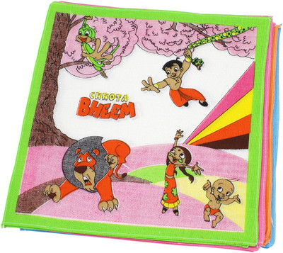 

Neska Moda Kid's Chhota Bheem Cotton 27x27 CM Handkerchief(Pack of 12)