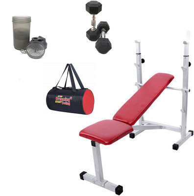 

Lifeline Multi Bench 307 Bonus With Hexa Dumbbell 5kg Set, Shaker Bottle and Gym Bag Home Gym Combo(100 - 120 kg)