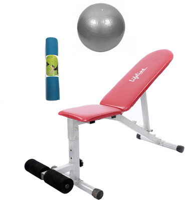 

Lifeline Adjustable Bench Bonus With Fitness Gym Ball and Yoga Mat Home Gym Combo(100 - 120 kg)