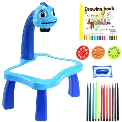 

Bestie Toys 3 in 1 Kids Painting Drawing Activity kit Projector Table(Multicolor)