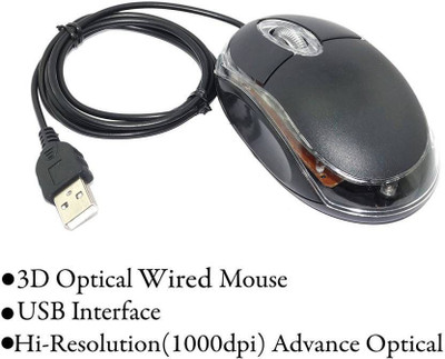 

Teramyte TB-58 Wired Optical Gaming Mouse(USB 2.0, Black)