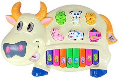 

TOYGALAXY Rabbit Shaped Musical Light Voice Learning Keyboard Piano For Kids(Multicolor)