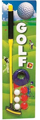 

ExaltedCollection Junior Golf Set Ball Putting Game Golf Play Sets for Kids Toy Training Accessory Set of 1 (Multicolor)(Yellow)