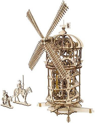 

Ugears Tower Windmill 3D Wooden Model DIY Self-Assembling Brainteaser Adult and Teens Craft Kit Gift(1 Pieces)