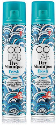 

Colab Dry Shampoo Fresh Oil Absorption Without White Residue 200ml Pack Of 2(400 ml)