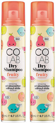 

Colab Dry Shampoo Fruity Amazing Oil Absorption Without White Residue 200ml Pack Of 2(400 ml)